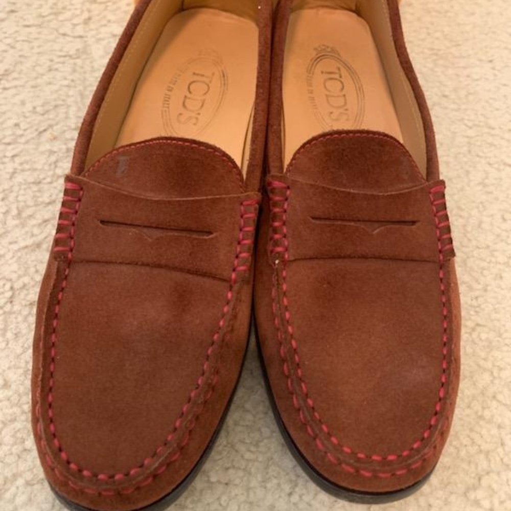 Tod's Classic Brown Suede Loafers Moccasins Sz. 9